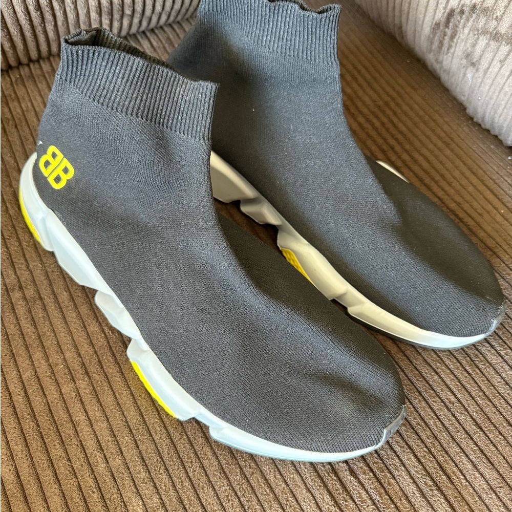 Balenciaga Black Sneakers with Yellow Detail